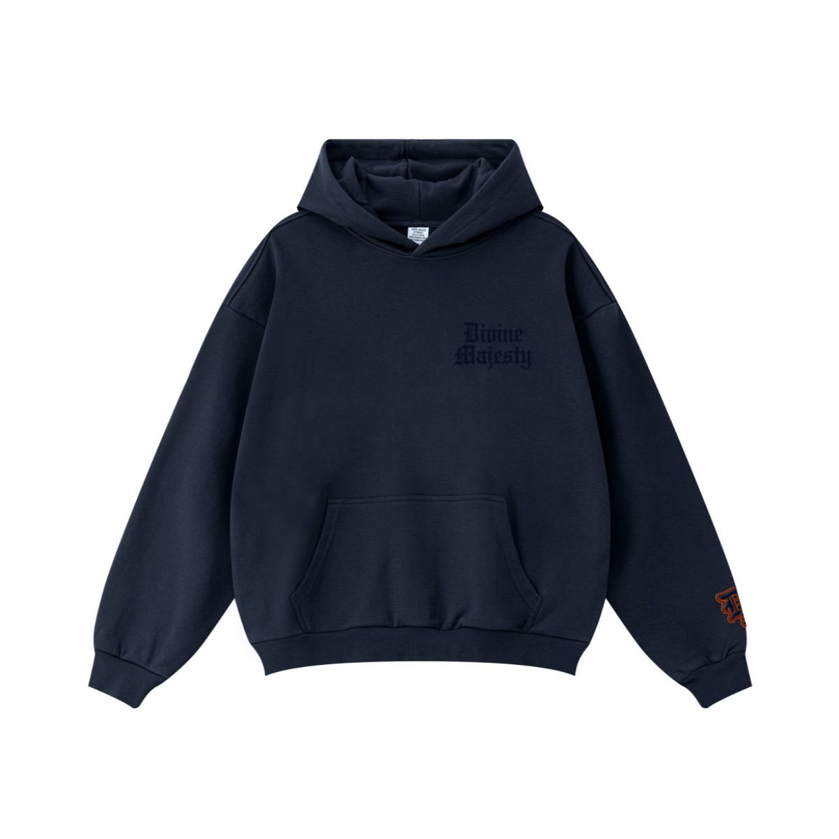 360GSM Unisex Fall&Winter Solid-Color Loopback Hoodie Midnight Navy