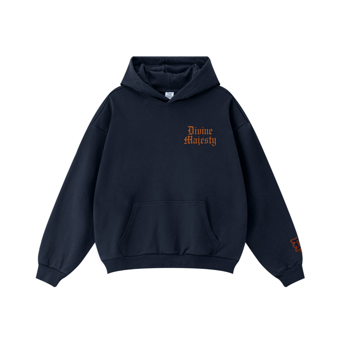 360GSM Unisex Fall&Winter Solid-Color Loopback Hoodie Midnight Navy