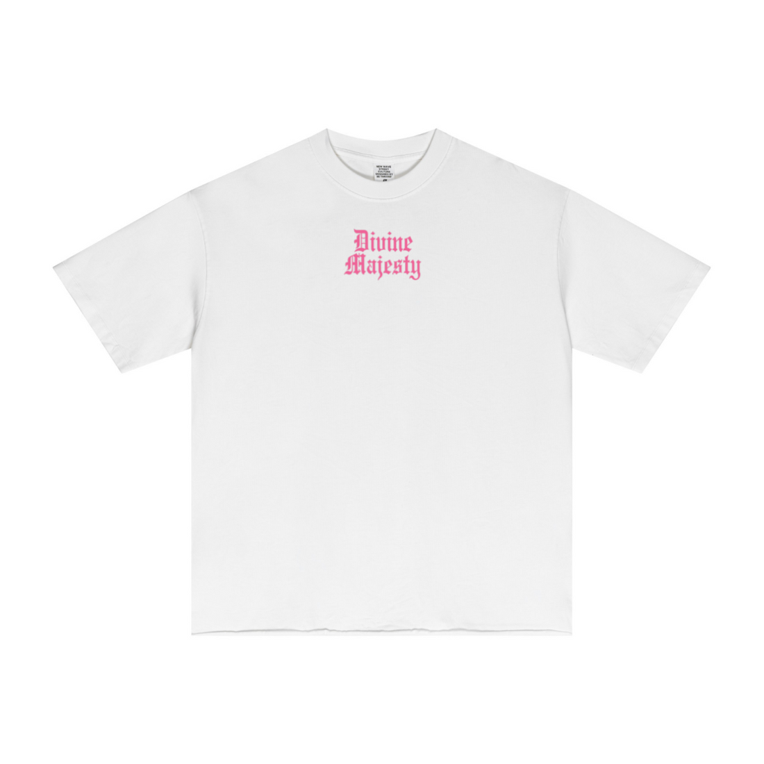 275GSM Women's Double-Yarn Raw-Edge Pigment-Wash T-Shirt White