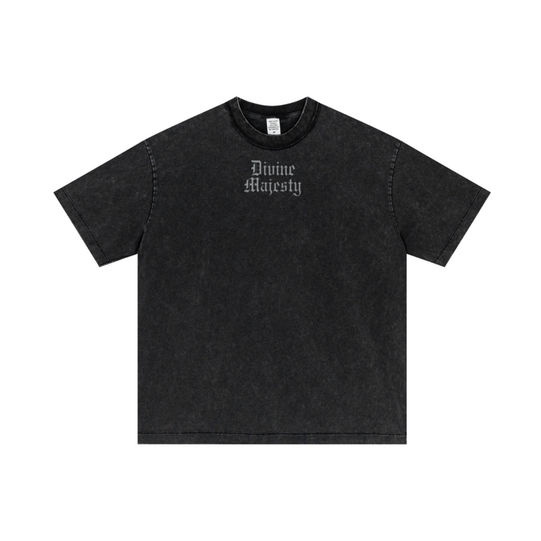 275GSM Unisex Double-Yarn 100% Cotton Plain-Wash T-shirt Snowflake Wash