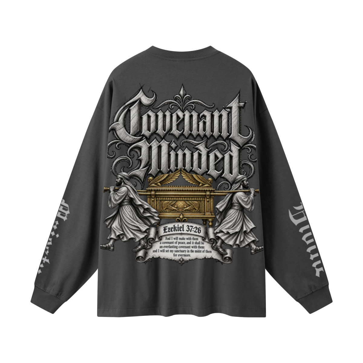 305GSM Unisex Premium Heavyweight Double-Yarn Plain Fabric Earth-Tone Basic Layering Long sleeve Carbon Grey