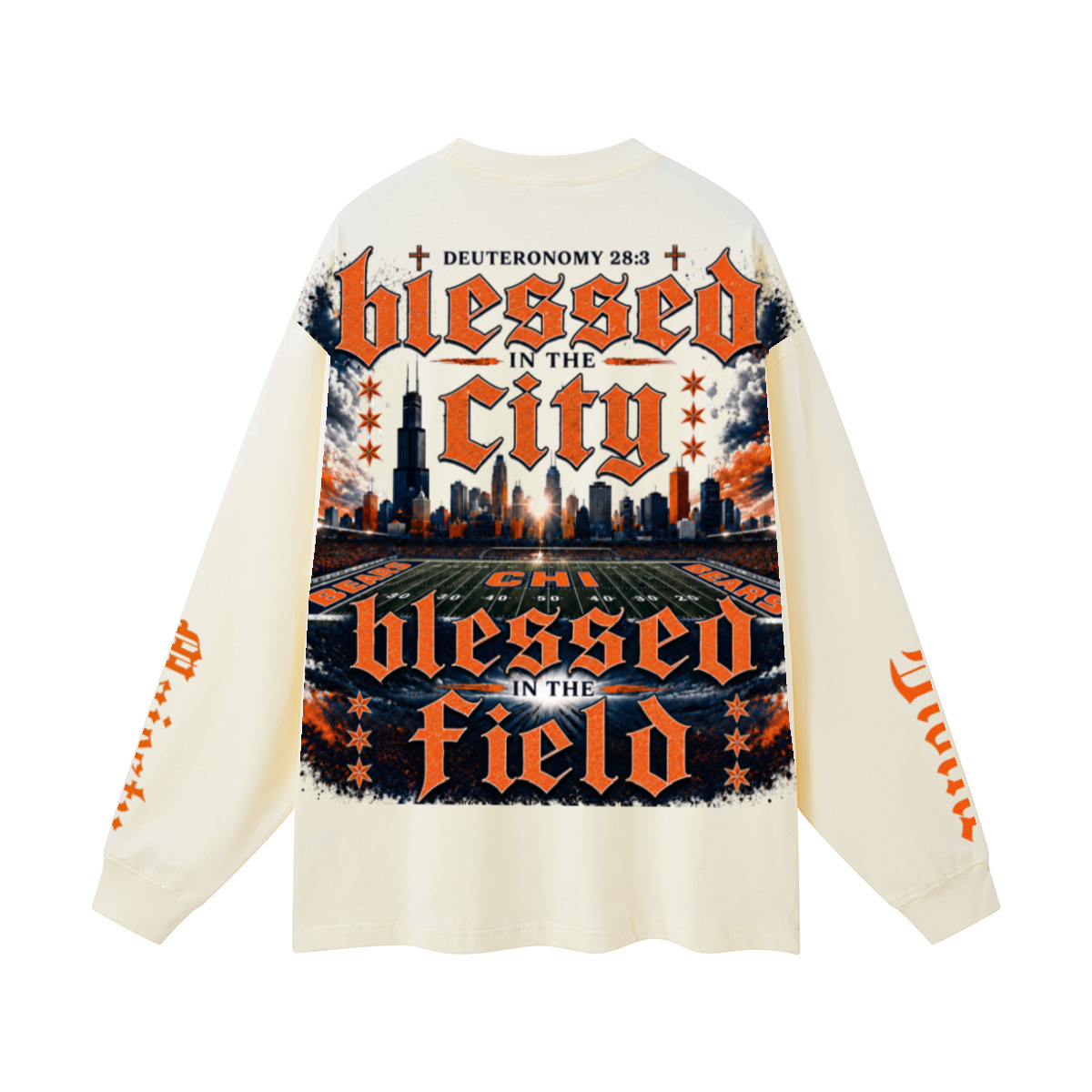305GSM Unisex Premium Heavyweight Double-Yarn Plain Fabric Earth-Tone Basic Layering Long sleeve Milk Tea White