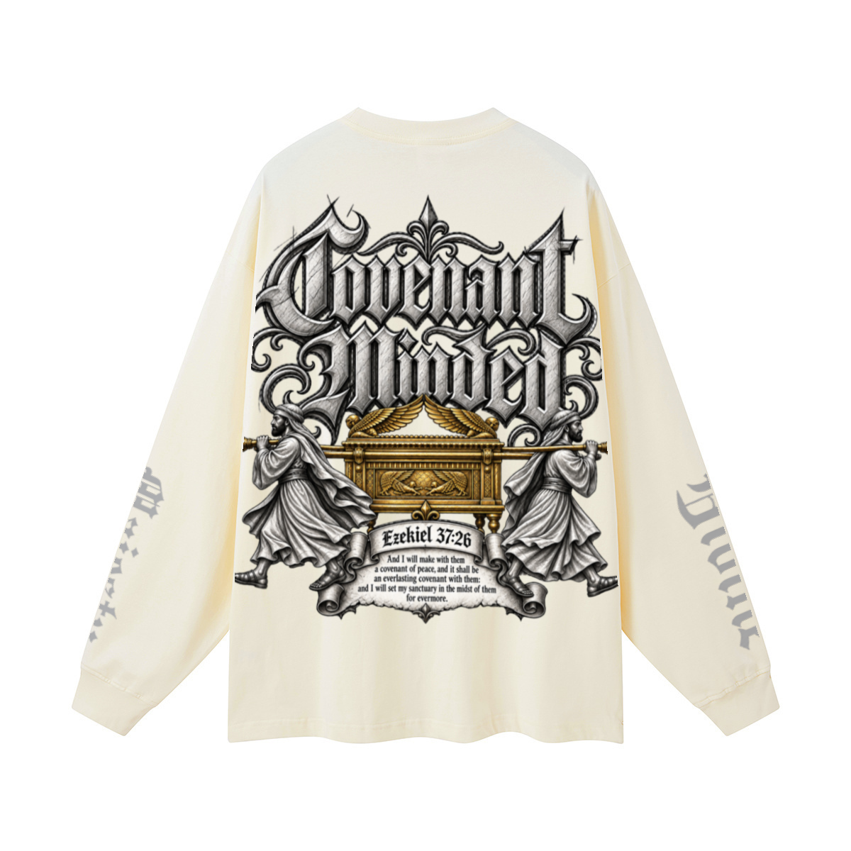 305GSM Unisex Premium Heavyweight Double-Yarn Plain Fabric Earth-Tone Basic Layering Long sleeve Milk Tea White