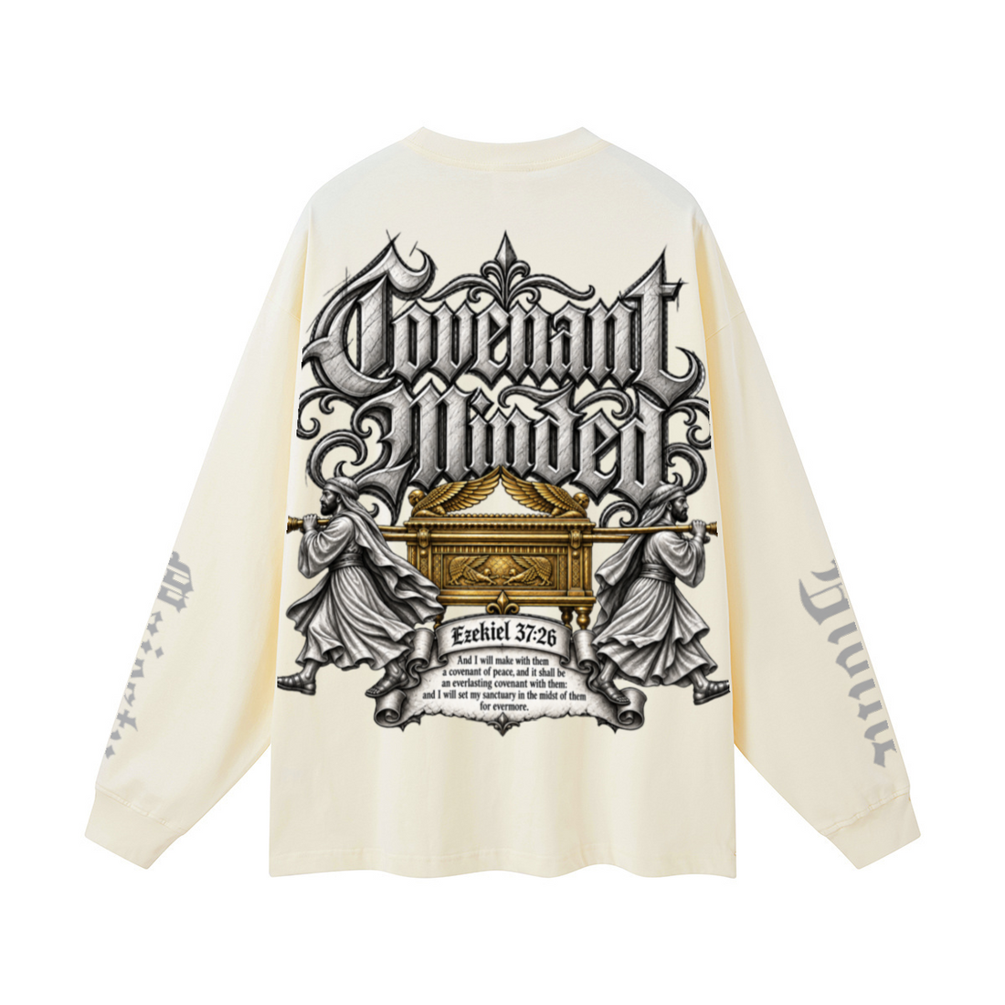 305GSM Unisex Premium Heavyweight Double-Yarn Plain Fabric Earth-Tone Basic Layering Long sleeve Milk Tea White
