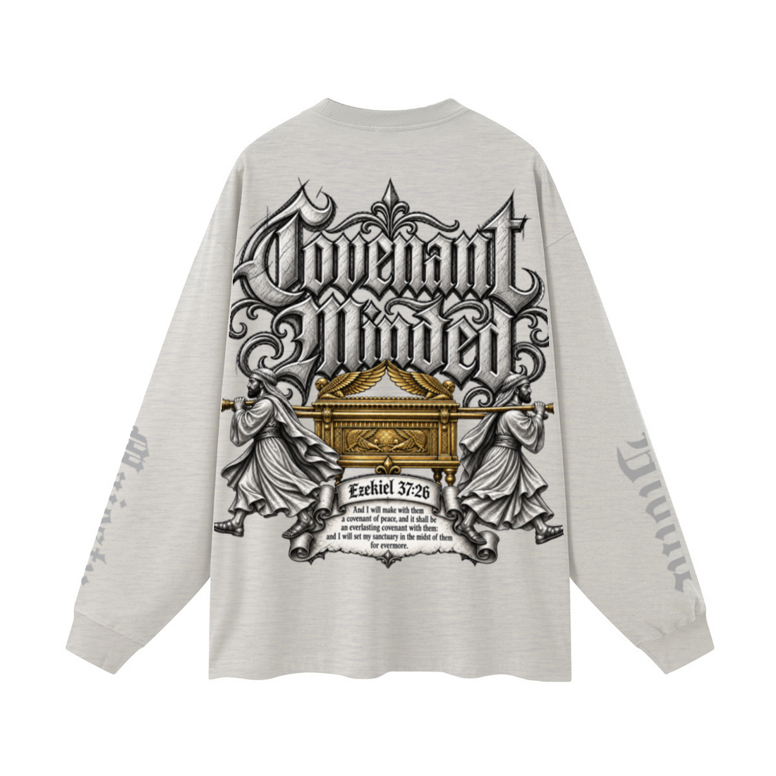 305GSM Unisex Premium Heavyweight Double-Yarn Plain Fabric Earth-Tone Basic Layering Long sleeve Oatmeal Grey