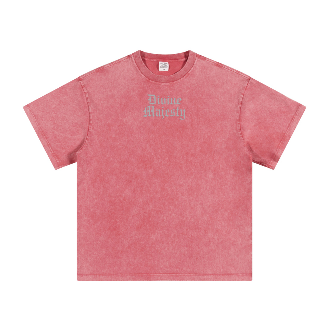 260GSM Women's Heavyweight Batik-Dyed Oversized T-Shirt Pink