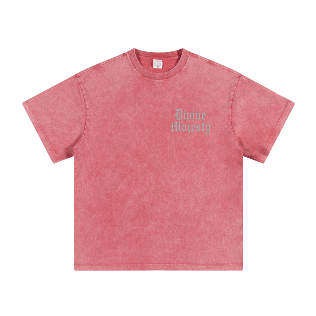 260GSM Women's Heavyweight Batik-Dyed Oversized T-Shirt Pink