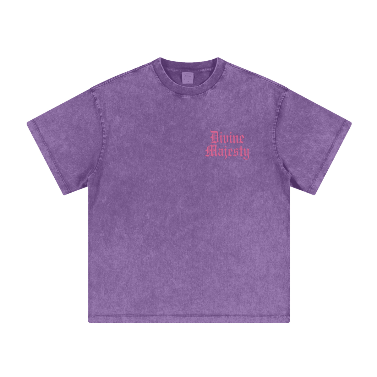 260GSM Women's Heavyweight Batik-Dyed Oversized T-Shirt Purple