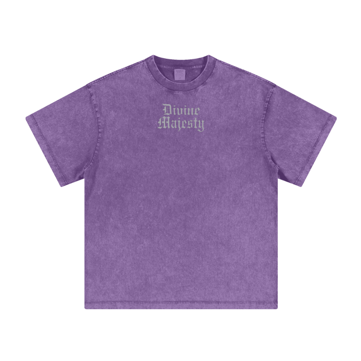260GSM Women's Heavyweight Batik-Dyed Oversized T-Shirt Purple
