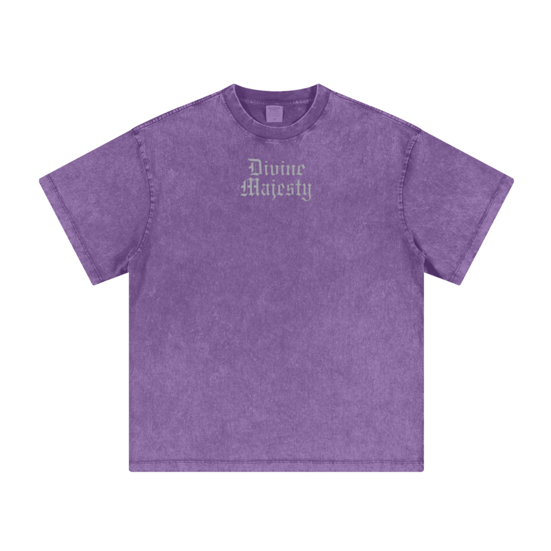 260GSM Women's Heavyweight Batik-Dyed Oversized T-Shirt Purple