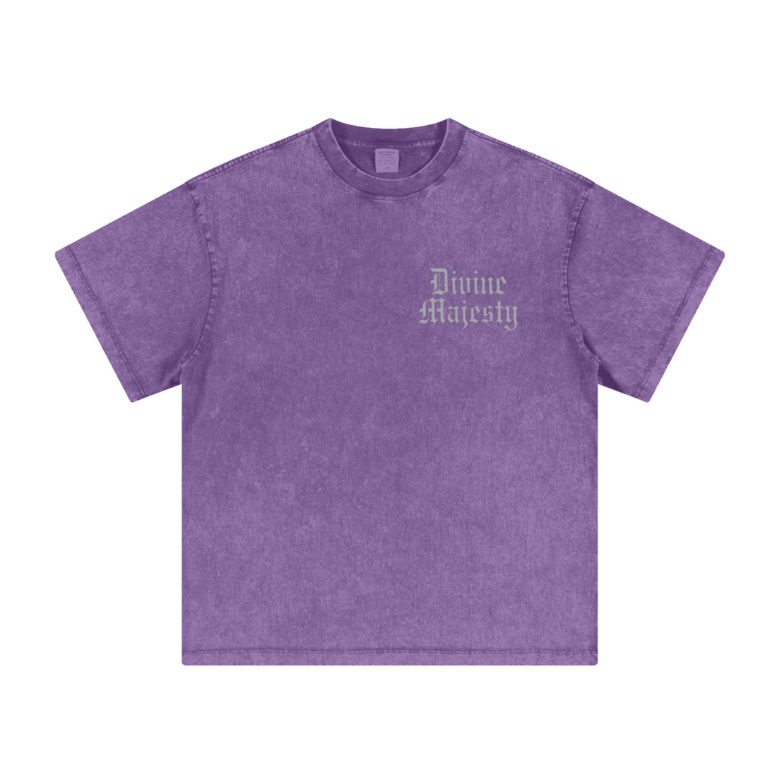 260GSM Women's Heavyweight Batik-Dyed Oversized T-Shirt Purple