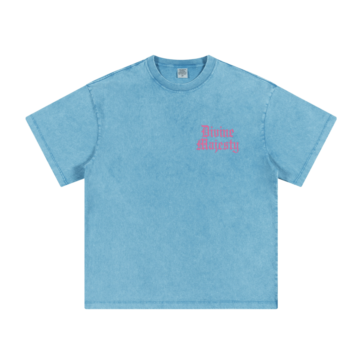 260GSM Women's Heavyweight Batik-Dyed Oversized T-Shirt Blue
