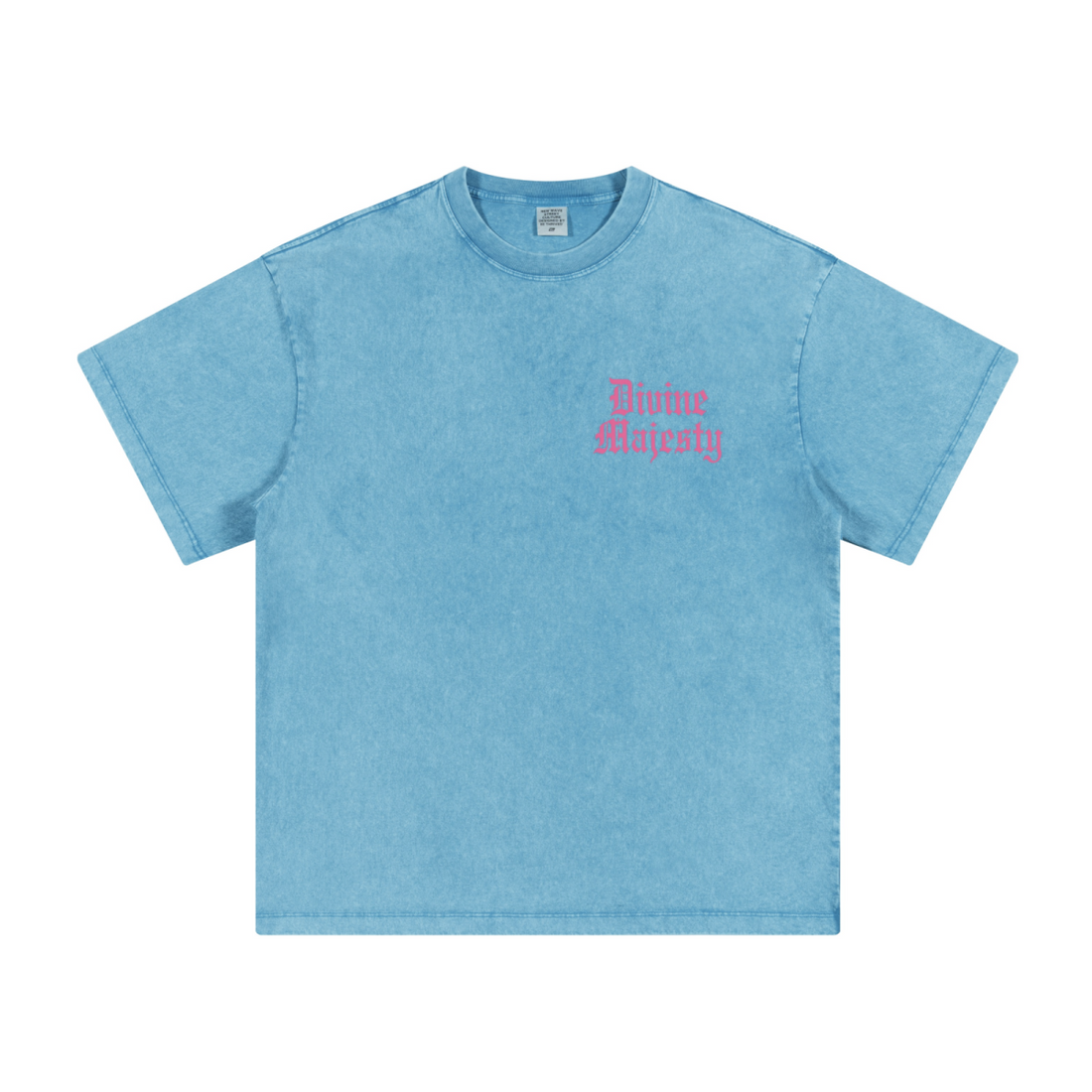 260GSM Women's Heavyweight Batik-Dyed Oversized T-Shirt Blue