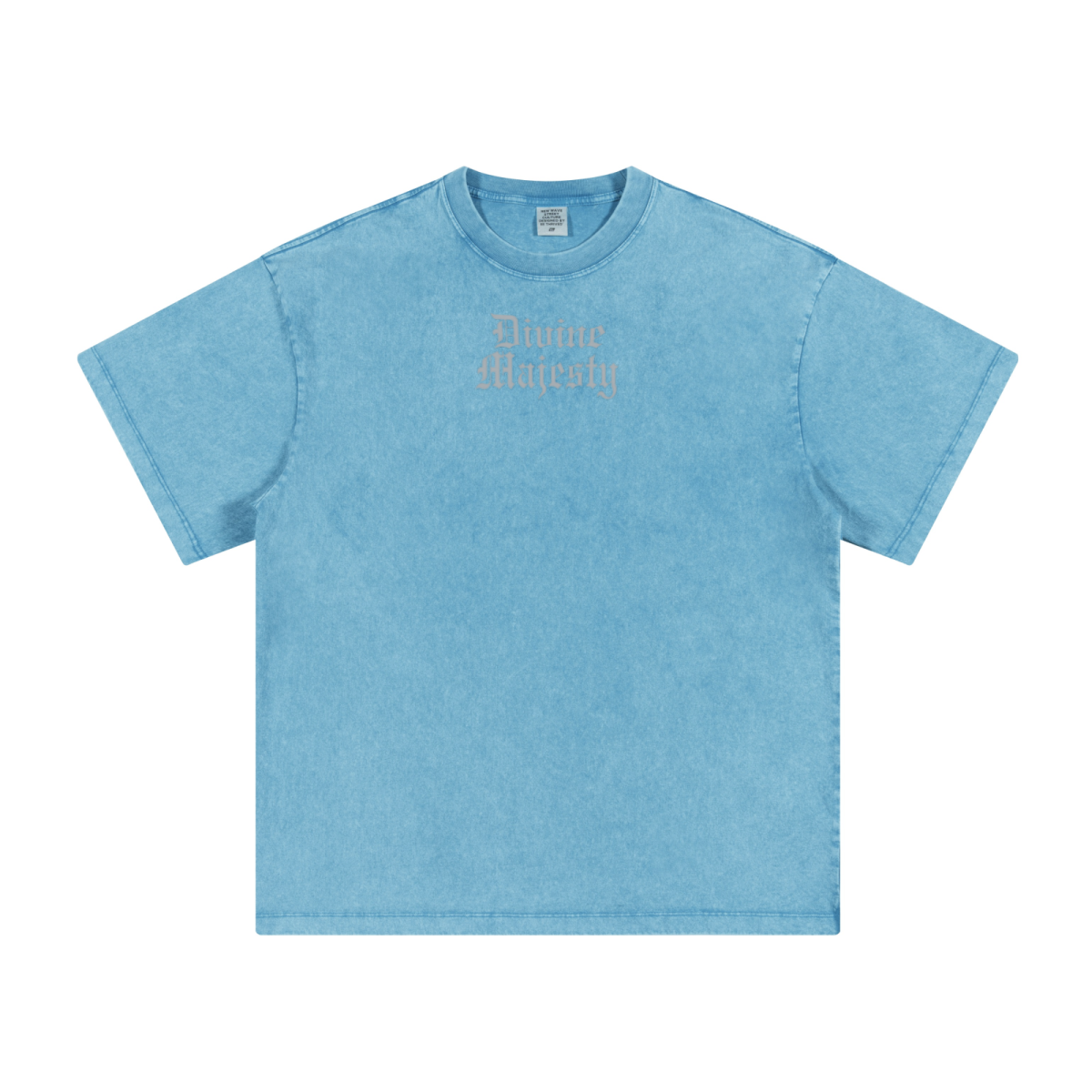 260GSM Women's Heavyweight Batik-Dyed Oversized T-Shirt Blue