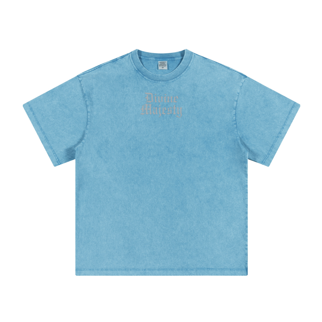 260GSM Women's Heavyweight Batik-Dyed Oversized T-Shirt Blue