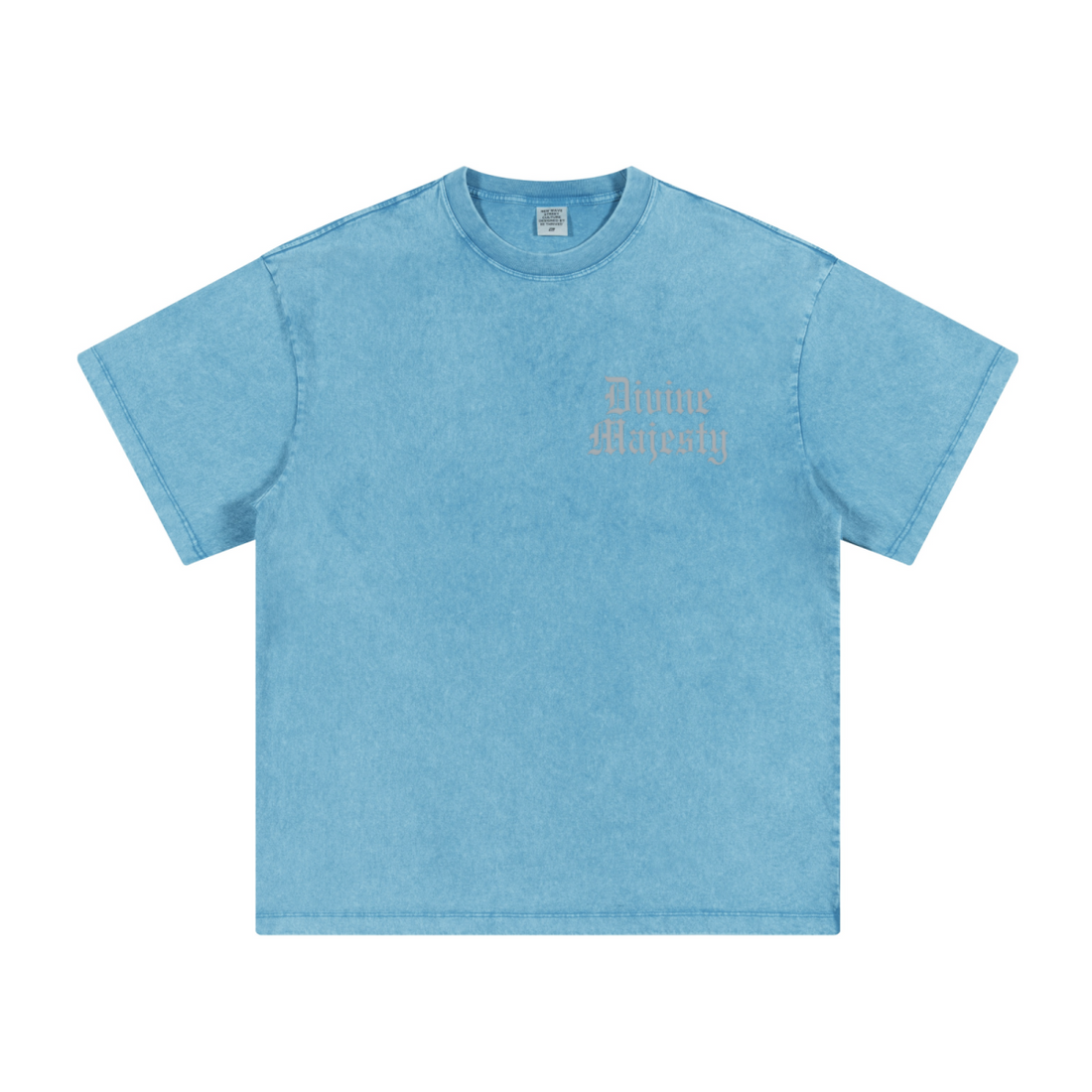 260GSM Women's Heavyweight Batik-Dyed Oversized T-Shirt Blue