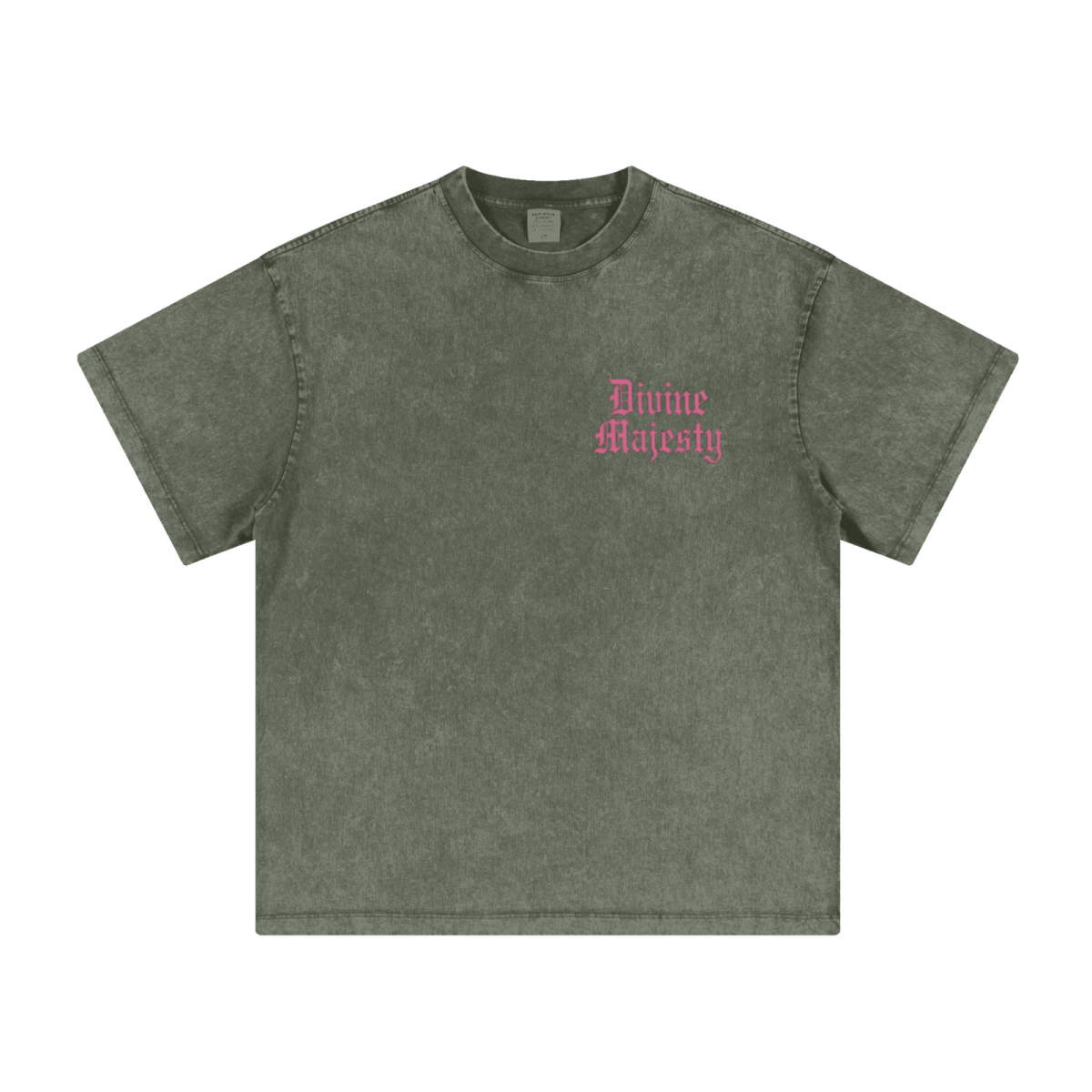260GSM Women's Heavyweight Batik-Dyed Oversized T-Shirt Green