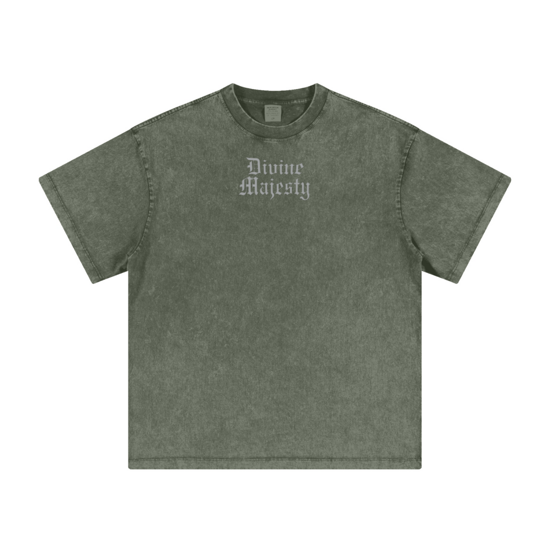 260GSM Women's Heavyweight Batik-Dyed Oversized T-Shirt Green
