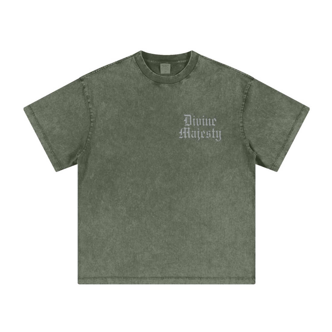 260GSM Women's Heavyweight Batik-Dyed Oversized T-Shirt Green