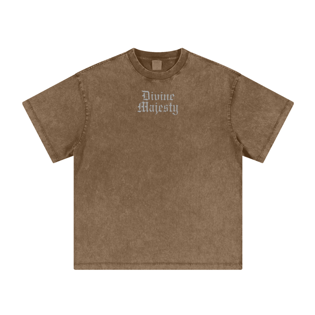 260GSM Women's Heavyweight Batik-Dyed Oversized T-Shirt Brown