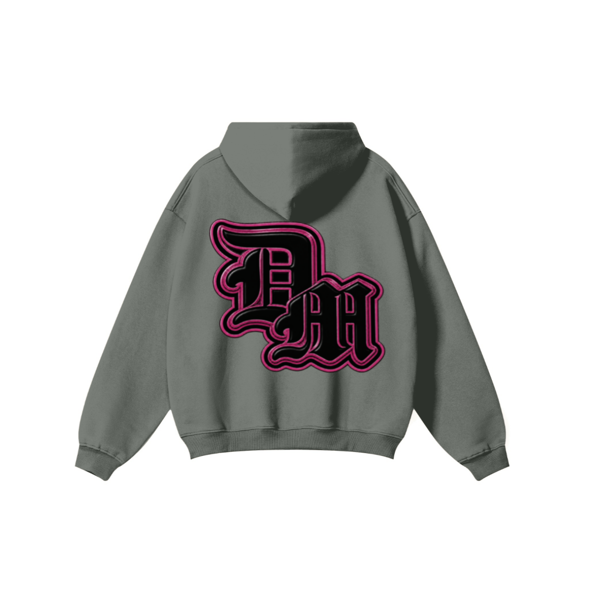 345GSM Women's Heavyweight Solid-Color Hoodie Gray