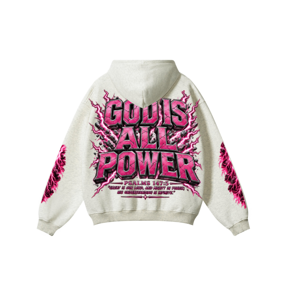345GSM Women's Heavyweight Solid-Color Hoodie Oatmeal