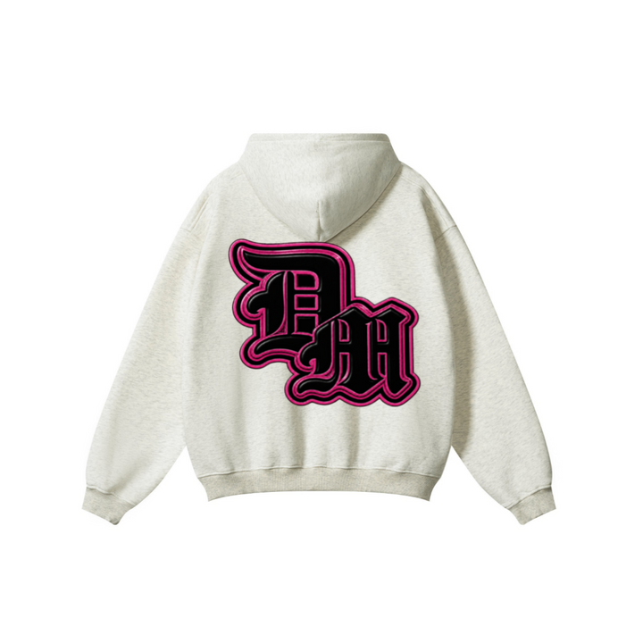 345GSM Women's Heavyweight Solid-Color Hoodie Oatmeal