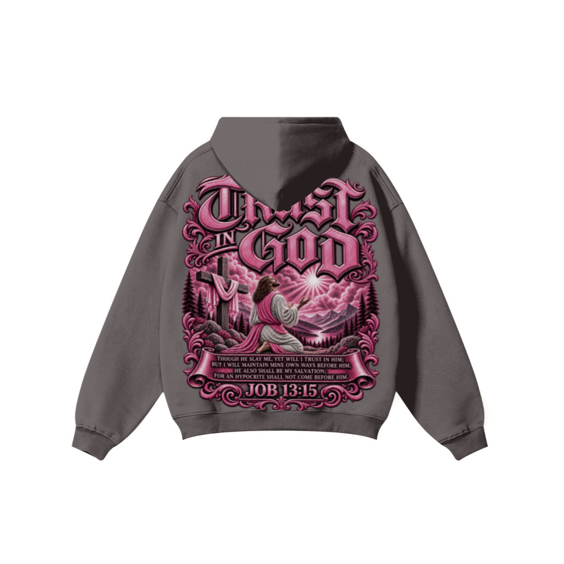 345GSM Women's Heavyweight Solid-Color Hoodie Plum Purple