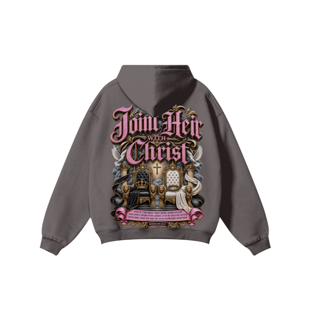 345GSM Women's Heavyweight Solid-Color Hoodie Plum Purple
