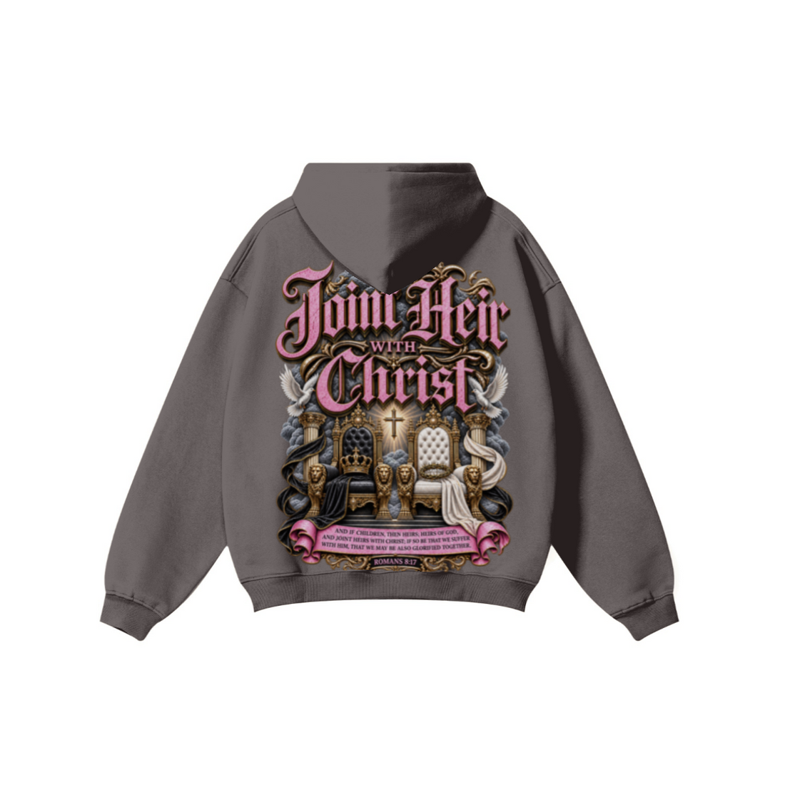 345GSM Women's Heavyweight Solid-Color Hoodie Plum Purple