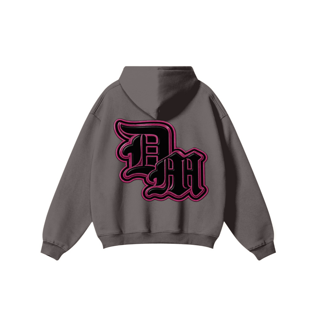 345GSM Women's Heavyweight Solid-Color Hoodie Plum Purple