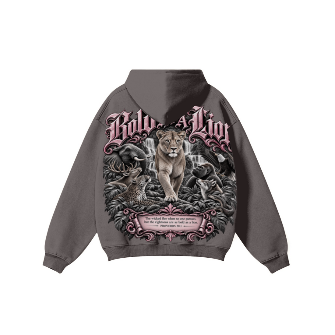 345GSM Women's Heavyweight Solid-Color Hoodie Plum Purple