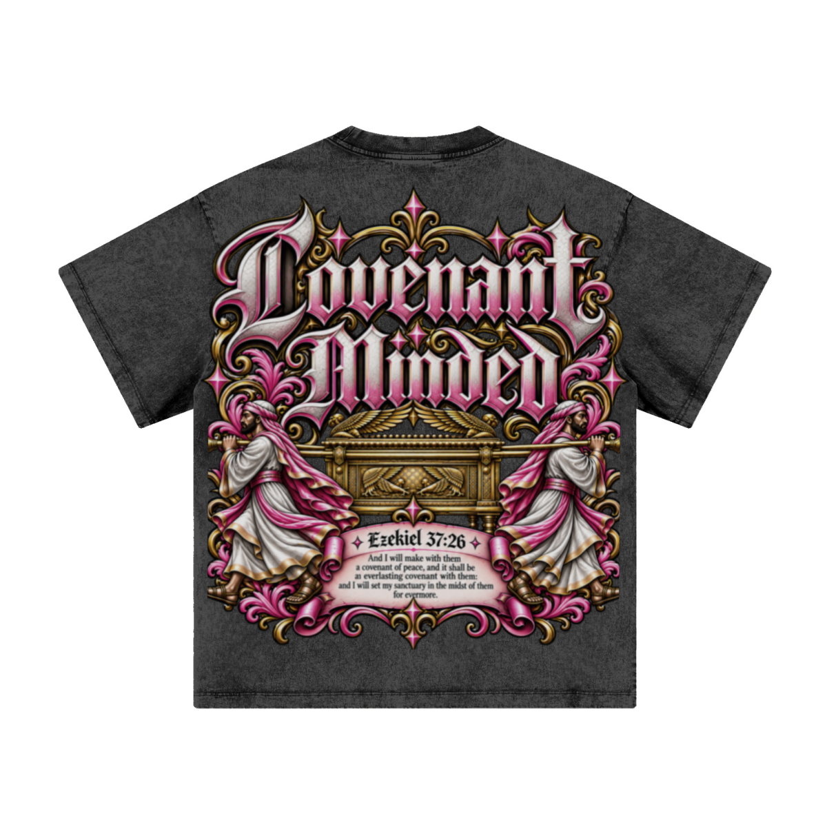 260GSM Women's Heavyweight Batik-Dyed Oversized T-Shirt Snow Wash
